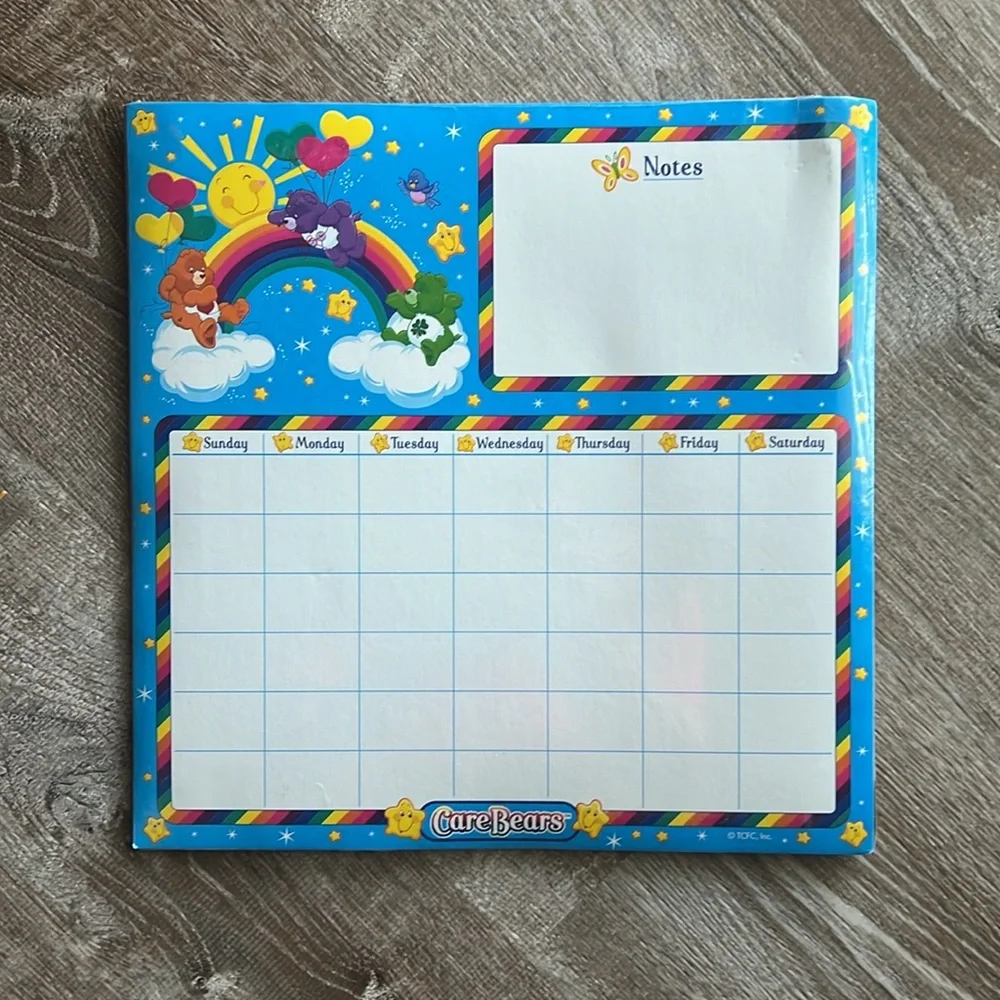 Care Bears NWT Dry Erase Calendar